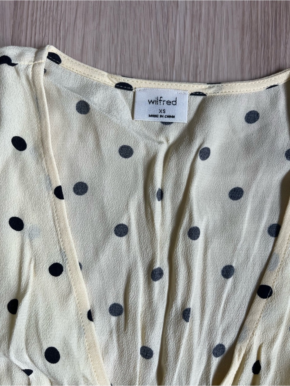 Wilfred Aritzia New Prairie Polka Dot Corset style Blouse Size XS Whimsical - Picture 6 of 9